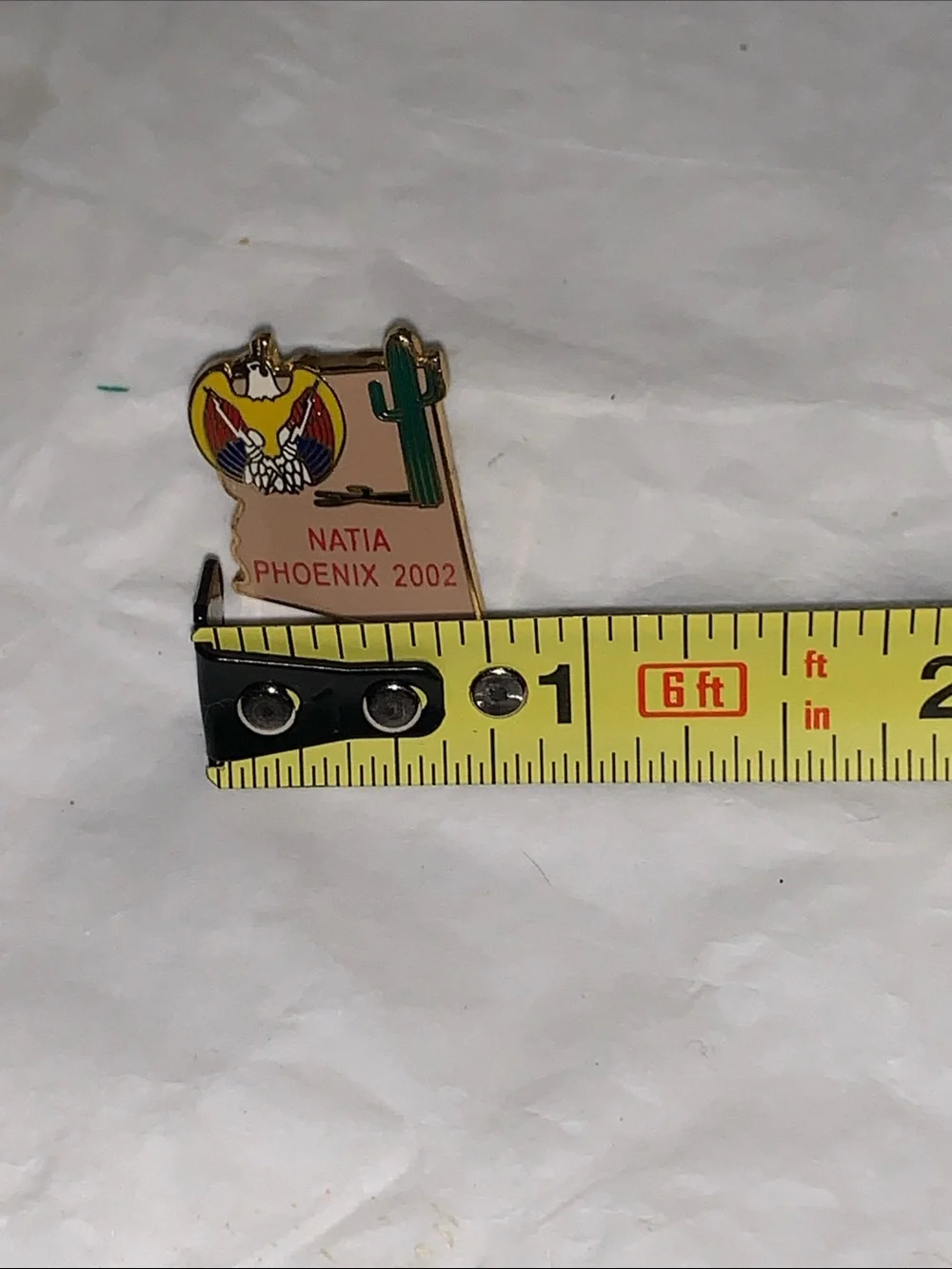 NATIA Phoenix 2002 Enamel Pin - Green, Yellow, Blue